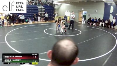 120 lbs. Cons. Round 4 - Simone Mahoney, Marshfield vs Mackinzie Brewer, Fulton