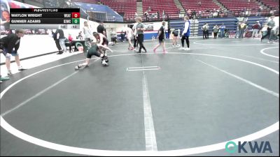 96-100 lbs Consolation - Waylon Wright, Weatherford Youth Wrestling vs Gunner Adams, D3 Wrestling Cluib