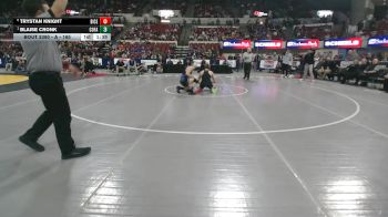 A - 165 lbs 1st Place Match - Blaise Cronk, Columbia Falls vs Trystan Knight, Billings Central/Joliet