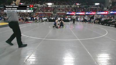 A - 165 lbs 1st Place Match - Blaise Cronk, Columbia Falls vs Trystan Knight, Billings Central/Joliet