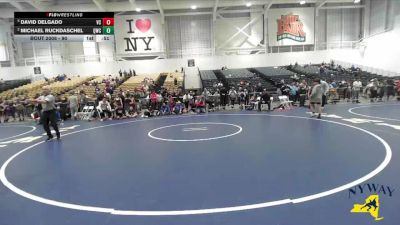 90 lbs Cons. Semi - Michael Ruckdaschel, Quaker Wrestling Club vs David Delgado, VHW Club