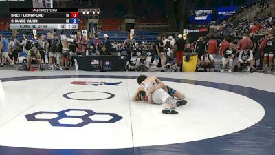 120 lbs Cons. Rd Of 64 - Brett Crawford, New York vs Chance Wuhr, Ohio