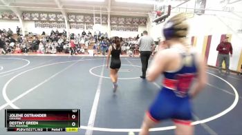 107 lbs Champ. Round 2 - Destiny Green, Mica Mountain vs Jolene Ostrander, Coolidge