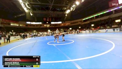 98 lbs Champ. Round 2 - Arturo Rangel, Dominate Club Wrestling vs Nathan Borja, Heritage Middle School