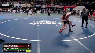 112 lbs Semifinal - Paxton Lawhorne, Delta vs Luca Fitzpatrick, Homer High School Mariners