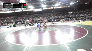 138 lbs Cons. Round 2 - Cael Staggs, McQueen Nevada vs Harper Stone, Buhl