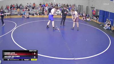 285 lbs Quarterfinal - Chase Lutz, Redmond High School vs Hayden Belcher, St Helens Lions