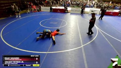 119 lbs Semifinal - Isaac Navarro, Junior Panther Wrestling vs Vincent Peyron Jr., Red Wave Wrestling