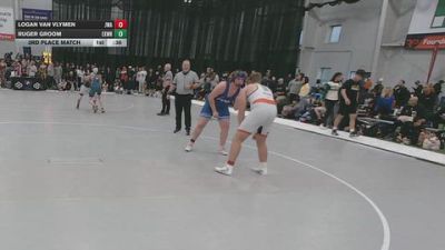 285 lbs 3rd Place Match - Logan Van Vlymen, Jackrabbit Wrestling Academy vs Ruger Groom, Excel Wrestling