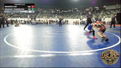 55 lbs Consi Of 8 #2 - Maverick Cox, Panhandle RTC vs Brantley Youngblood, Raw Wrestling Club