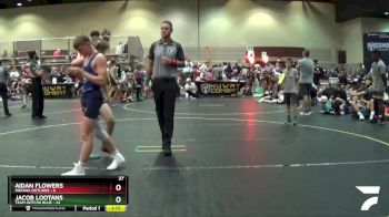 125 lbs Quarterfinals (8 Team) - Aidan Flowers, Indiana Outlaws vs Jacob Lootans, Team Gotcha Blue