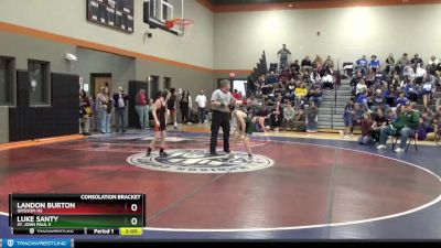 87 lbs Consolation Bracket - Luke Santy, St. John Paul II vs Landon Burton, Grissom Hs