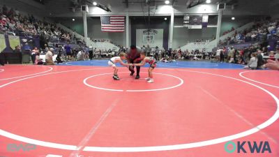 52 lbs Quarterfinal - Daxton Houston, Skiatook Youth Wrestling vs Roston Martin, Berryhill Wrestling Club