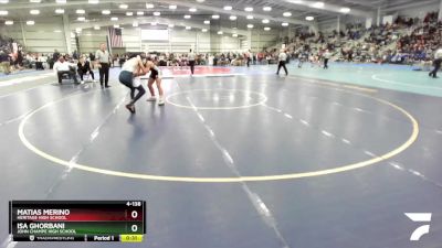 4-138 lbs Cons. Round 2 - Matias Merino, Heritage High School vs Isa Ghorbani, John Champe High School