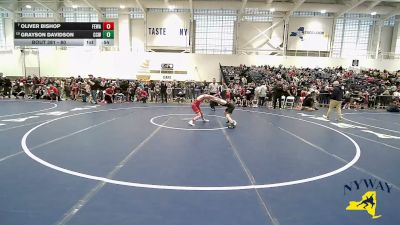 80 lbs Champ. Round 2 - Oliver Bishop, Frog Empire Wrestling Academy vs Grayson Davidson, Crown City Wrestling