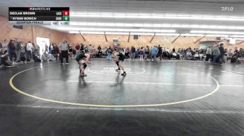 125 lbs Quarterfinal - Declan Brown, Lackawaxen vs Ryder Borich, Sunbury