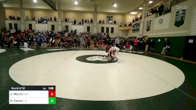 132 lbs Round Of 32 - Johnny Morris, Hingham vs Nate Caron, New Bedford