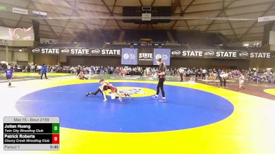 71 lbs Champ. Rd Of 16 - Julian Huang, Twin City Wrestling Club vs Patrick Roberts, Cherry Creek Wrestling Club