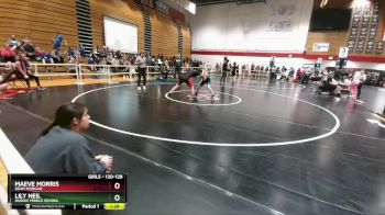 120-128 lbs Champ. Round 1 - Maeve Morris, Dean Morgan vs Lily Neil, Dubois Middle School