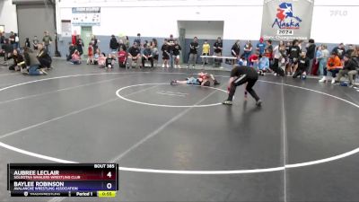 53 lbs Round 3 - Aubree LeClair, Soldotna Whalers Wrestling Club vs Baylee Robinson, Avalanche Wrestling Association