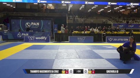 Qinzhuola Qi vs Thamirys Nascimento Da Cruz 2026 Pan Jiu Jitsu IBJJF Championship