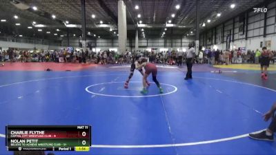 95 lbs Placement (4 Team) - Nolan Petit, BELIEVE TO ACHIEVE WRESTLING CLUB vs Charlie Flythe, CAPITAL CITY WRESTLING CLUB