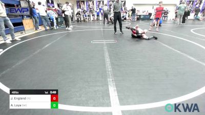 46 lbs Semifinal - Jepsen England, Comanche Takedown Club vs Alec Loya, Dumas Wrestling Club