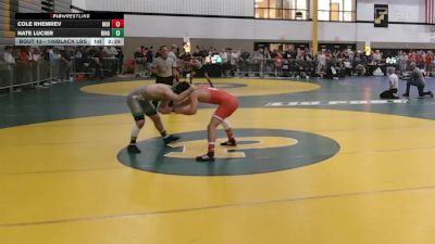 149Black lbs Rr Rnd 1 - Cole Rhemrev, Indiana vs Nate Lucier, Binghamton