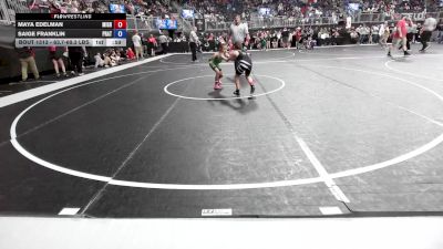 63.7-69.3 lbs Round Of 16 - Maya Edelman, Mighty Lion Wrestling Club vs Saige Franklin, Pratt Wrestling Club