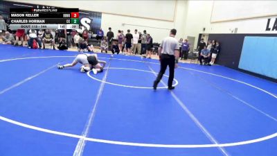 144 lbs Cons. Round 2 - Charles Horman, Corner Canyon vs Mason Keller, Bonneville