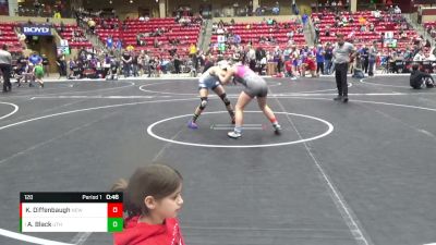 120 lbs Round 2 - Alayna Black, U Town Hammers vs Kennedy Diffenbaugh, Mulvane Jr. Wrestling Club