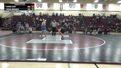 285 lbs Semifinal - Aidan Jenaman, Wahlert, Dubuque vs Kadin Liles, Monticello