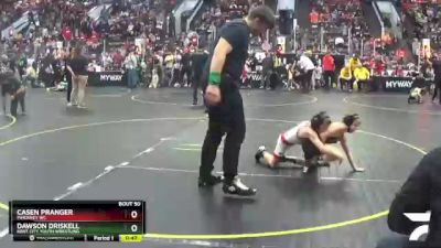 61 lbs Cons. Round 2 - Casen Pranger, Pinckney WC vs Dawson Driskell, Kent City Youth Wrestling