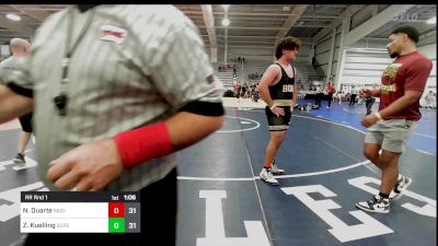 285 lbs Rr Rnd 1 - Nick Duarte, Raider Wrestling Club vs Zachary Kuelling, Superior Wrestling Academy