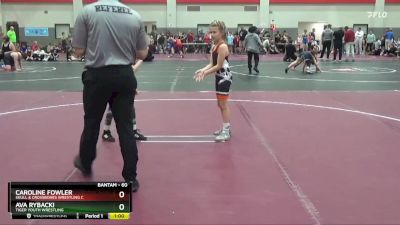 60 lbs Round 2 - Caroline Fowler, Skull & Crossbones Wrestling C vs Ava Rybacki, Tiger Youth Wrestling