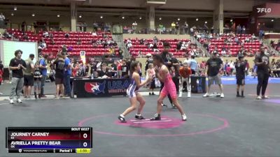 87 lbs Round 1 - Journey Carney, KS vs Avriella Pretty Bear, OK