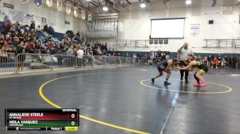 130 lbs Semifinal - Annaliese Steele, St Helens vs Neila Vasquez, Woodburn