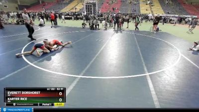 82-91 lbs Round 1 - Karter Rice, ND vs Everett Dorshorst, WI