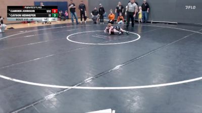 45 lbs Cons. Round 3 - Camden Johnson, Warrior Wrestling Club vs Cayson Hennefer, Declo Stingers