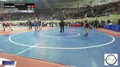 88 lbs Consi Of 32 #2 - Wyatt Haire, Verdigris vs Malachi Adams, Central Middle School