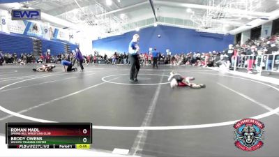 58 lbs Quarterfinal - Brody Owens, Wichita Training Center vs Roman Madl, Spring Hill Wrestling Club