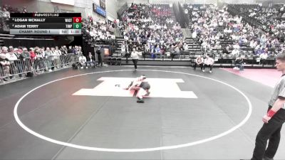 5A 144 lbs Champ. Round 1 - Logan Mcnally, Wasatch vs Adam Terry, Timpview