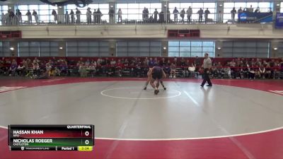 165 lbs Quarterfinal - Hassan Khan, NYU vs Nicholas Roeger, Castleton