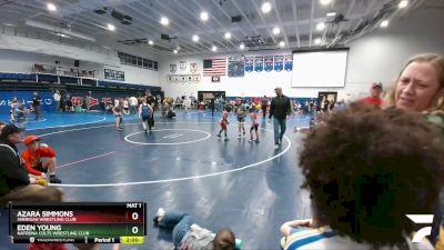 55-60 lbs Round 1 - Azara Simmons, Sheridan Wrestling Club vs Eden Young, Natrona Colts Wrestling Club