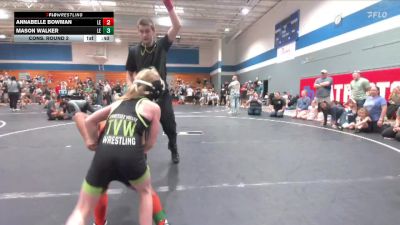 50 lbs Cons. Round 2 - Annabelle Bowman, Cobra Wrestling Club vs Mason Walker, James Island Youth Wrestling