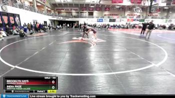 155 lbs Semifinal - Brooklyn Hays, Augsburg University vs India Page, Brewton-Parker College