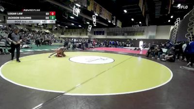 144 lbs Cons. Round 2 - Jackson Golding, Bakersfield vs Logan Law, Redlands East Valley