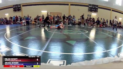 105 lbs Round 1 - Milan Wyatt, Franklin Wrestling Club vs Drake Bower, Indian Creek Wrestling Club