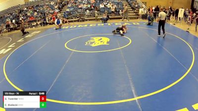 12U Boys - 74 lbs Cons. Round 3 - Cole Bialecki, Ohio vs Grayson Twenter, Warhawk Wrestling Club