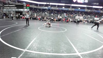 100 lbs Consi Of 8 #2 - Jaxon Kimbrell, Team Northstars vs Cooper Johnson, Port City WC